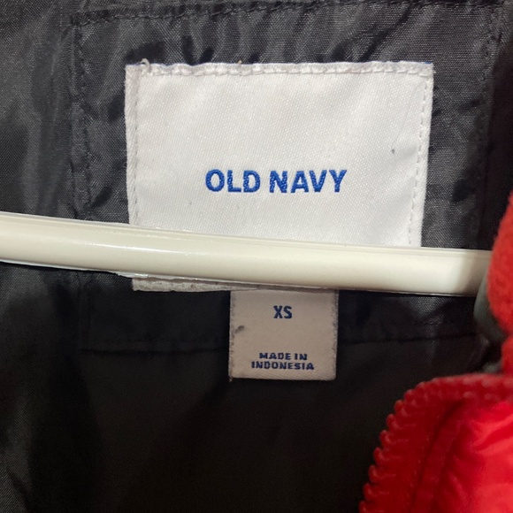 Old Navy Womens XS Red puffer bubble womens jacket winter jacket coat full zip - Picture 6 of 9